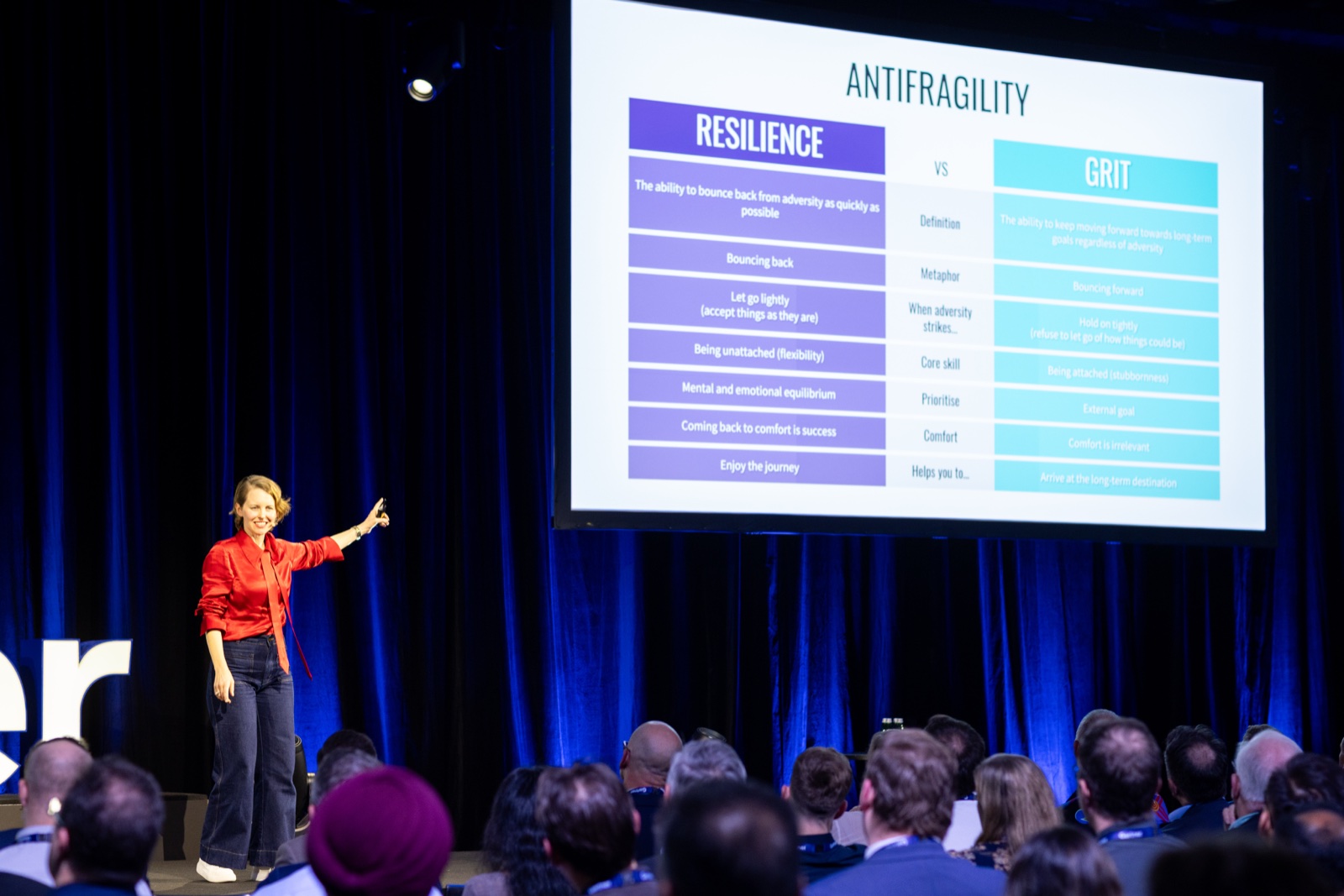Michelle Rushton delivering a conference keynote