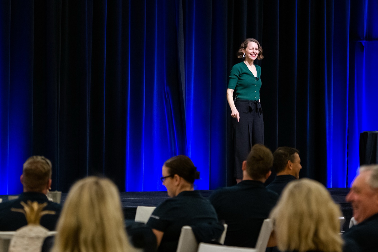 Michelle Rushton speaking at a national staff conference